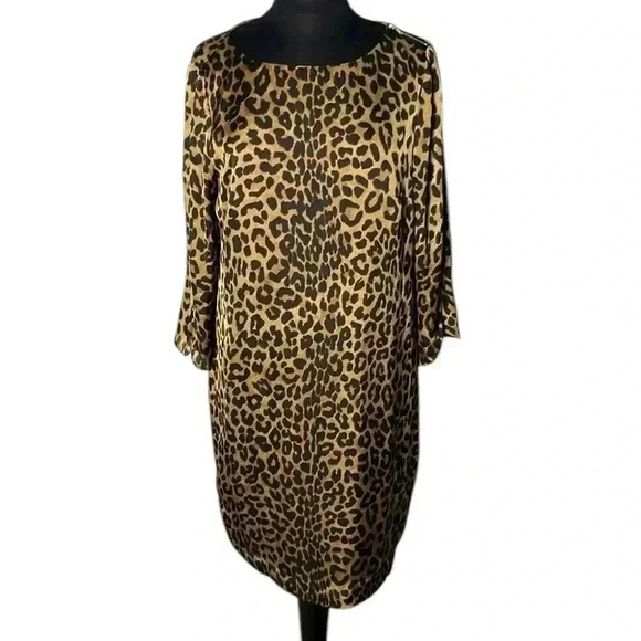 Jones New York Animal Print party Midi Dress Size 12 - Picture 1 of 10